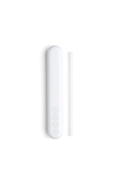 Generic Full Circle SOMA Glass Straw with Silicone Lined Travel Case and Clea...