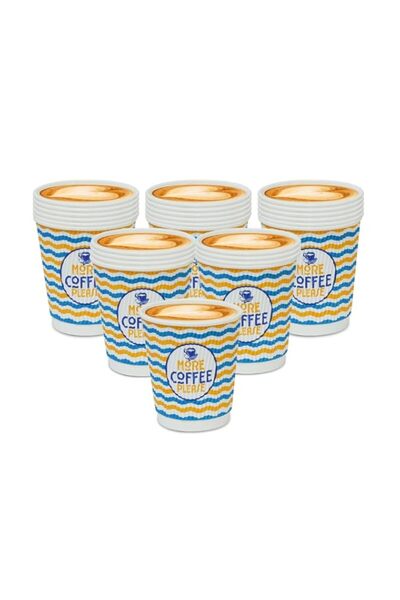 Generic Win Paper Cups 6.5 Oz 25 Pcs - More Coffee Printed Triple Wall Ripple...