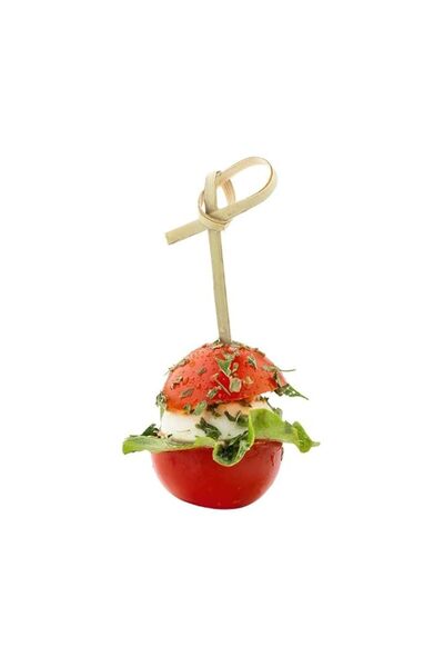 Generic Restaurantware Knotted Bamboo Skewer - Munchkin 2.5-inch Natural Bamb...