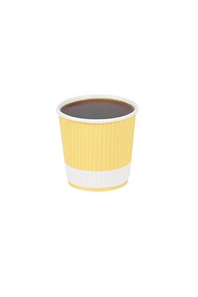 Generic Restaurantware RWA0277LY-25 Insulated Paper Coffee Cups, Pastel Yellow