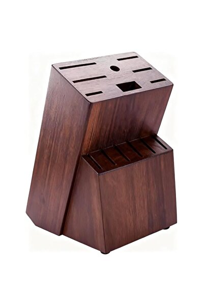 Generic Teak Wood Knife Block Organizer 14-Slot Kitchen Knife Holder, Durable...