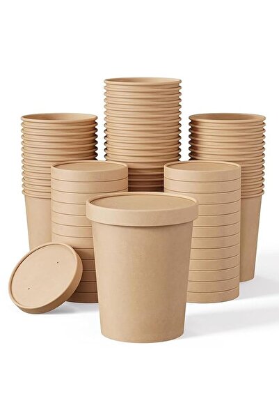Generic 26oz | 780ml kraft Soup Bowl with Vented lids [10 Sets],100% Eco-frie...