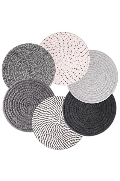 Generic 8 Inch Round Cotton Trivets for Hot Dishes, Heat Resistant Pot Holder...