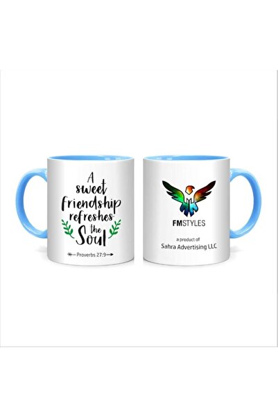 Generic FMstyles a Sweet Friendship Refreshes the Soul, Proverbs 27,9 Mug, Bl...