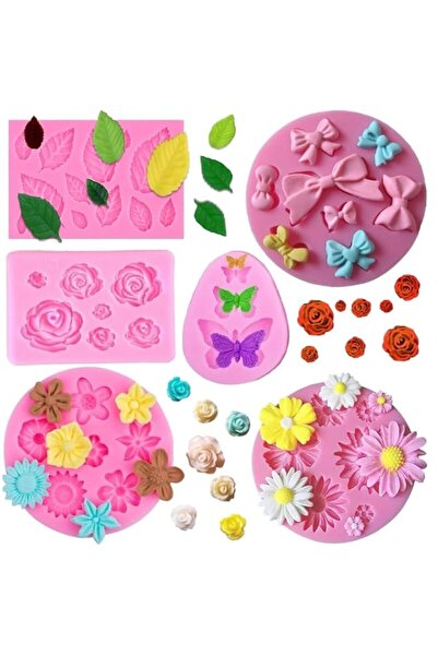 Generic Flower and Leaf Fondant Mold for Cake Decoration,Chrysanthemum,Roses ...