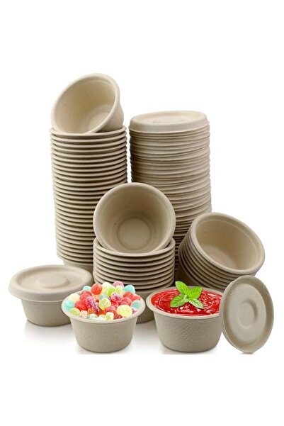 Generic TERRIFI Natural Bagasse Fiber Bowls, Small Disposable Paper Bowls Cup...