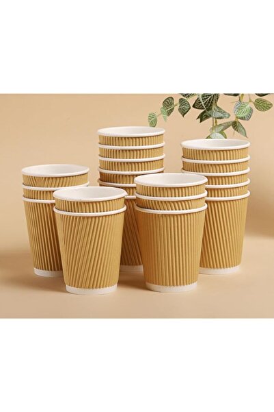 Generic YelaJoy Ripple Paper Cups,Disposable Corrugated Insulated Ripple Wall...