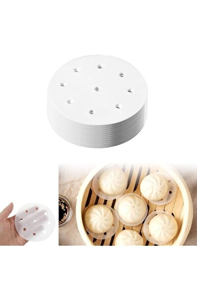 Generic Round Non-Stick Perforated Steamer Liner Sheets, 4 Inch (10.2 cm), Fo...