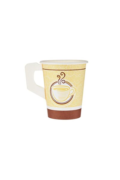 Generic HOTPACK 9 oz 50 Count Printed Paper Cups with Handle, Heavy Duty Disp...