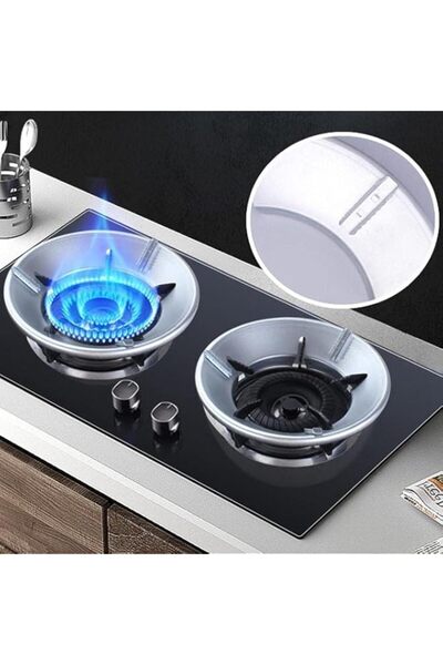 Generic 2 PCS Gas Stove Cover & Wok Rack Set - Energy Saving, Windproof Trive...