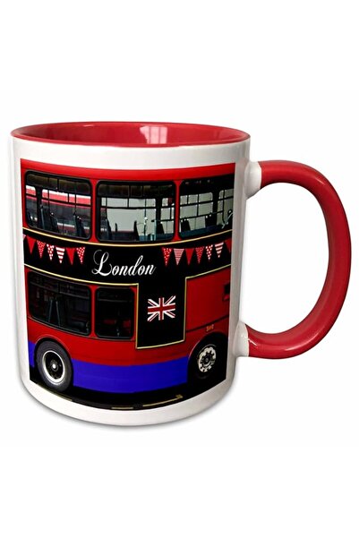 Generic 3dRose London Double Decker Bus with Bunting and Flag-UK Britain Unit...