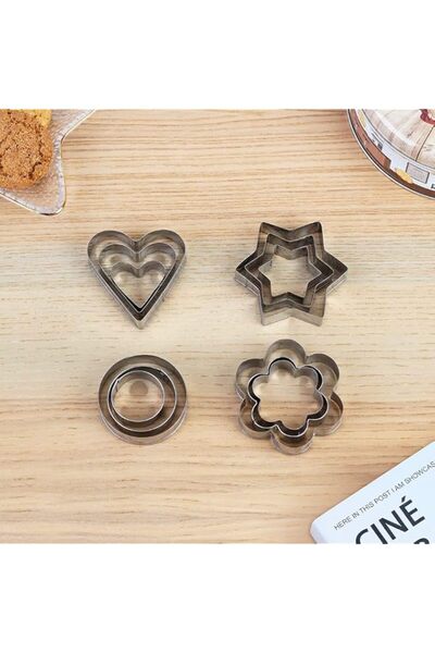Generic Chef's Delight 12-Piece Stainless Steel Cake Mold Set – Durable, Non-...