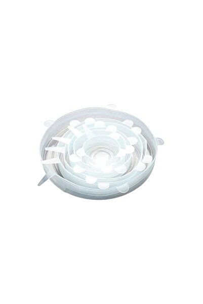 Generic 6-Piece Silicone Stretch Lid Set Clear AMZ-N38570978A