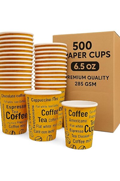 Generic 500 Peices 6.5 oz Paper Tea Cups | Premium Quality Disposable Paper C...