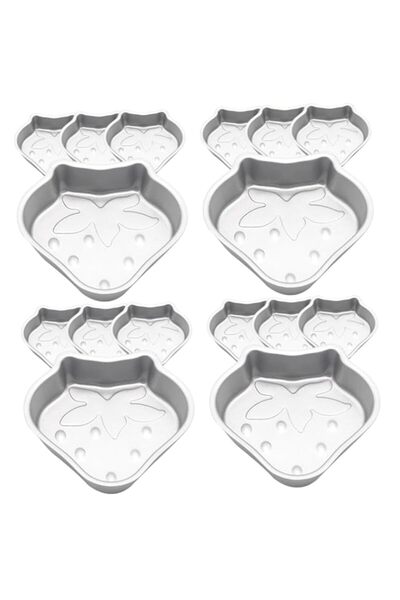Generic Strawberry Silicone Mold, 16 Pcs Oven Baking Molds Muffin Mini Tart P...