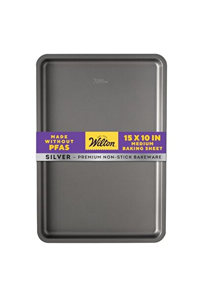 Generic Wilton Silver Non Stick Medium Baking Sheet, 15.25 x 10.25 Inch, Cook...