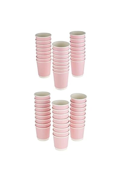 Generic SNH Packing Disposable Paper Coffee Cups 25 Pack Pink + Disposable Co...