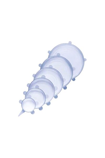 Generic 6-Piece Silicone Stretch Lid Set Clear AMZ-N28661596A