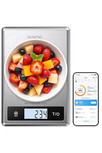 Generic RENPHO Smart Food Scale, Digital Kitchen Scale for Food Ounces and Gr...