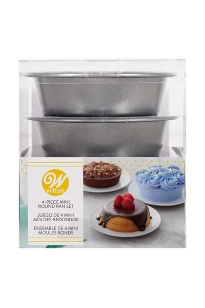 Generic Wilton Mini Cake Pans 4/Pkg-Round 4-inch, Other, Multicoloured, 13.43...