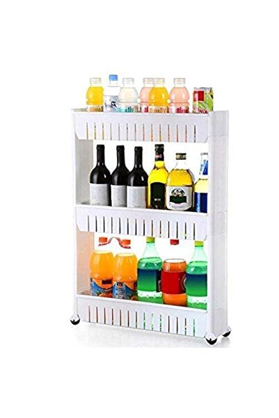 Generic 3-Tier Slim Storage, Cart Narrow Laundry Storage, Cart Slide Out Stor...