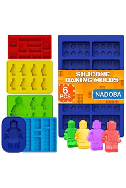Generic NADOBA Building Block Candy Gummy Molds - 6Pcs Silicone Ice Cube Mold...