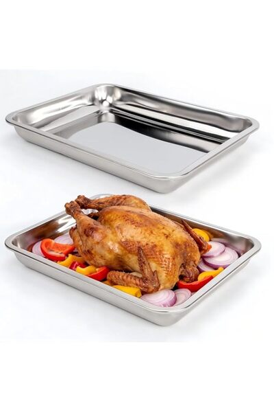 Generic Cookie Tray Pans, Stainless Steel Baking Sheet Pan for Cookies, Brown...