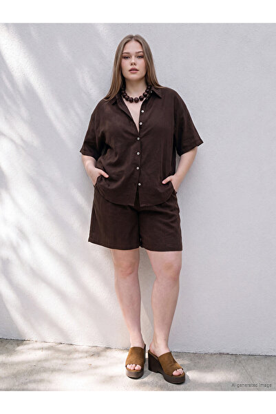LC Waikiki Two Mt Shop Quality Plus Size Linen Blend Women's Pants