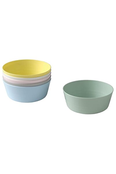 Generic KNP Bowl, mixed colours (6 packs)-Microwave-safe, Dishwasher-safe
