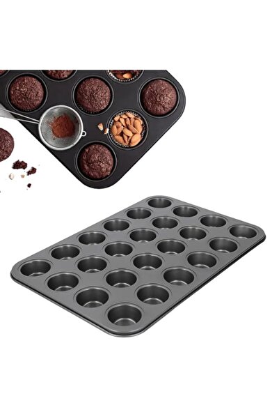 Generic 24 Cup Muffin Pan, Carbon Steel Cupcake Pan Christmas Dessert Pan Bak...