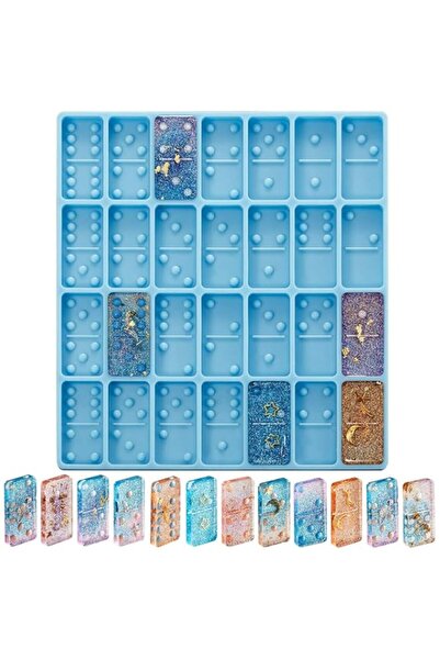 Generic DELFINO Domino Mold, for Epoxy Domino Mold for Resin Candy Molds Clay...