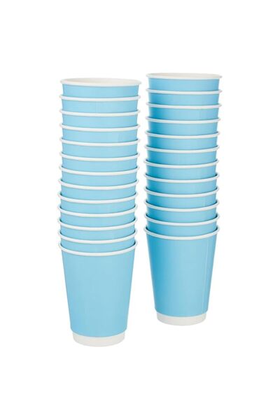 Generic SNH Packing Disposable Double Wall Paper Coffee Cups 25-Pack, 12 oz C...