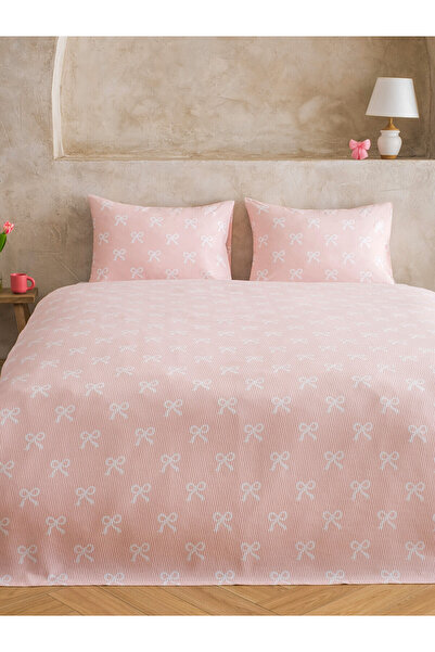 LC Waikiki Nevavm Fiyonk Patterned Cotton Double Pique Set with Difference in...