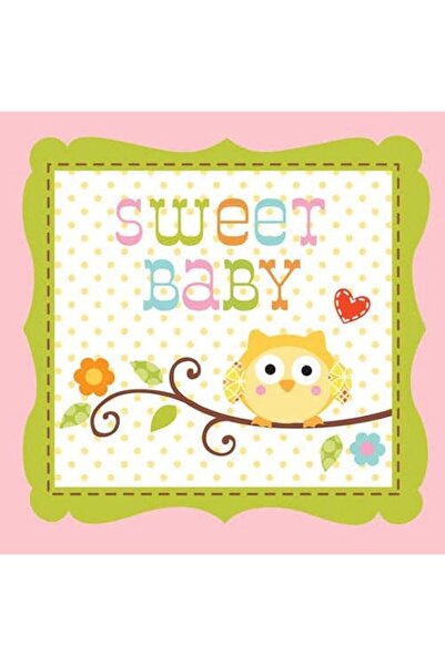 Generic Creative Converting Happi Tree Sweet Baby Girl Beverage Napkins 16 Pi...