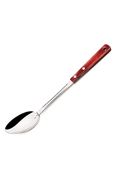 Generic Tramontina Stainless Steel Serving Spoon with Treated Red Polywood Ha...