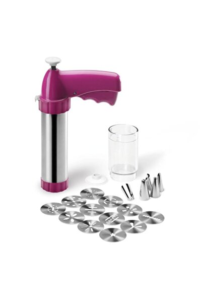 Generic Metaltex Dolceforno Stainless Steel Cookies and Decorating Gun, Red