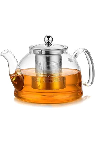 Generic Artcome 1050 ml Glass Teapot with Stainless Steel Infuser & Lid, Stov...