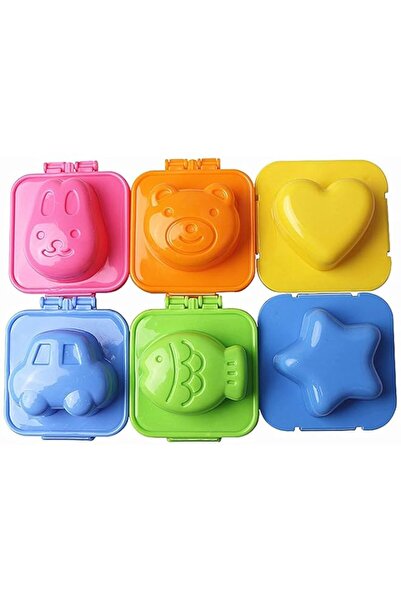 Generic Egg Rice Mold, 6pcs Cartoon Cute Boil Shape Egg Sushi Rice Making Mou...
