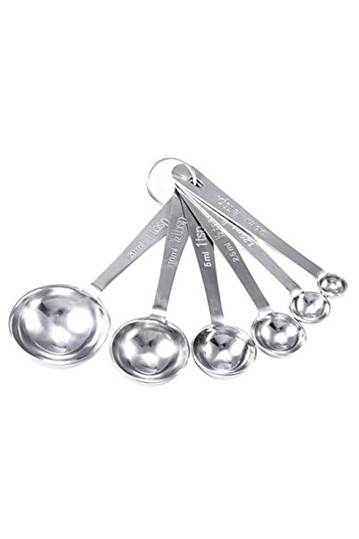 Generic 6Pcs Set Stainless Steel Collapsible Folding Measuring Cup And Spoon Set