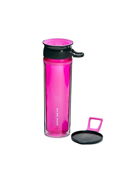 Generic WOW GEAR - Sport Bottle Tritan 600 ml - Pink/Black