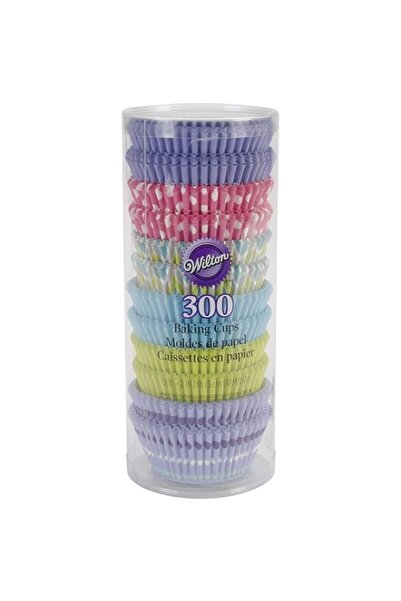 Generic Wilton Multicoloured Pastel, Chevron/Dots/Stripes Baking Cases, Stand...