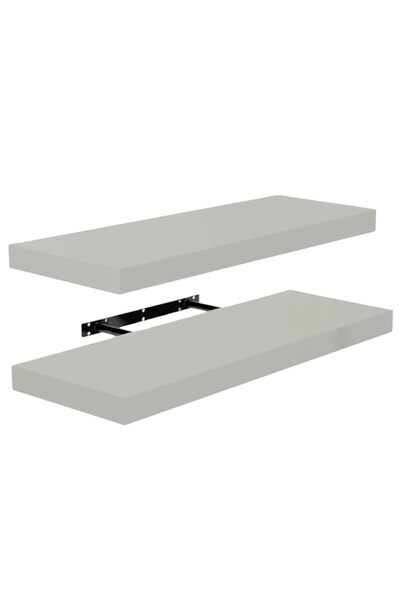 Generic FEELINGS Wall Shelf, Floating Rectangular, 100cm (GREY)