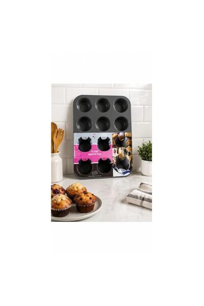 Generic Betty Crocker Chefi 12 Cup Muffin Pan, 35 cm x 26.5 cm x 3 cm Size