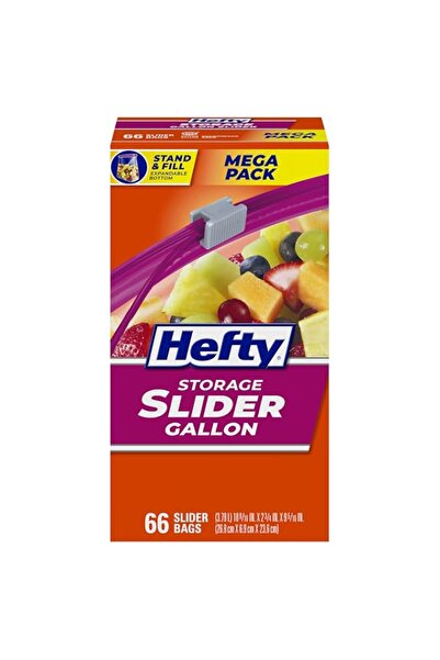 Generic Hefty Slider Storage Bags, Gallon Size, 66 Count