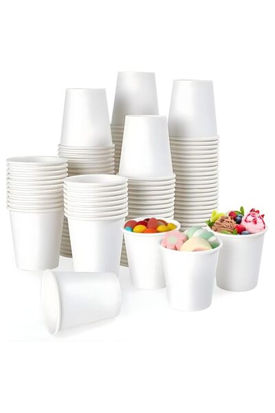 Generic Al Fakhama Paper Cups 4oz White Disposable Coffee Cups for Hot & Cold...
