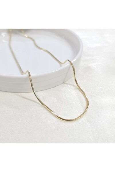 Güler Yüzlü Silver Xuping 2 mm Snake Chain Necklace 45 cm Gold
