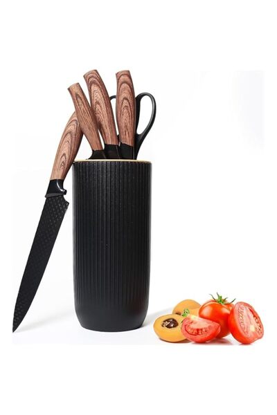 Generic Knife Set, 6-Piece Versatile Kitchen Knife Set Black Sharp Knife Sets...