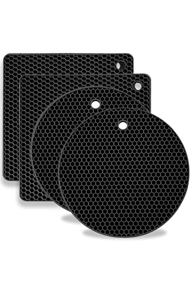 Generic 4 Pcs Silicone Trivet Mats - Heat Resistant Non-Slip Pot Holders for ...