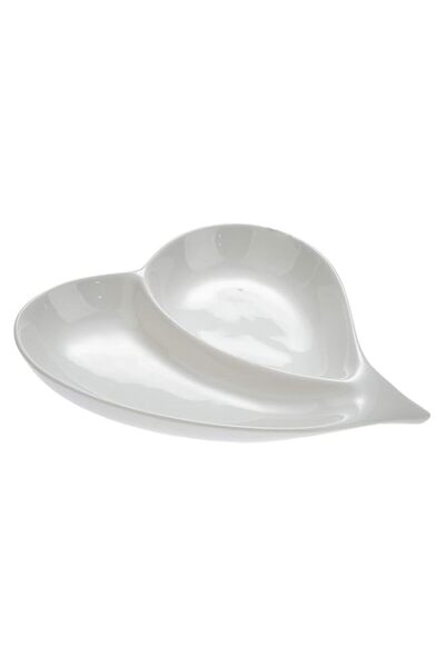 Generic Symphony Cupid 2 Division Dish, 19 cm,White