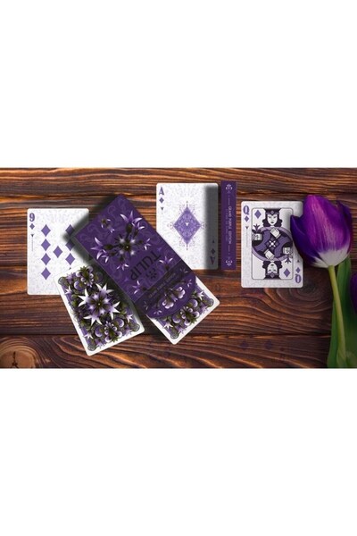 OyuncaklarÜlkesi Dutch Card House Company Grand Tulip Purple Premium Oyun Kağıdı iskambil Kartları Destesi